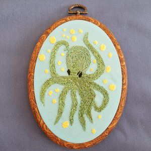 Octopus Framed Embroidery